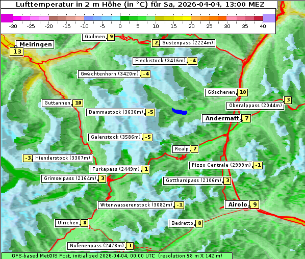 Temperatur, 4. 4. 2026