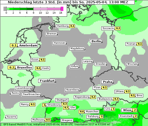 Niederschlag, 4. 5. 2025