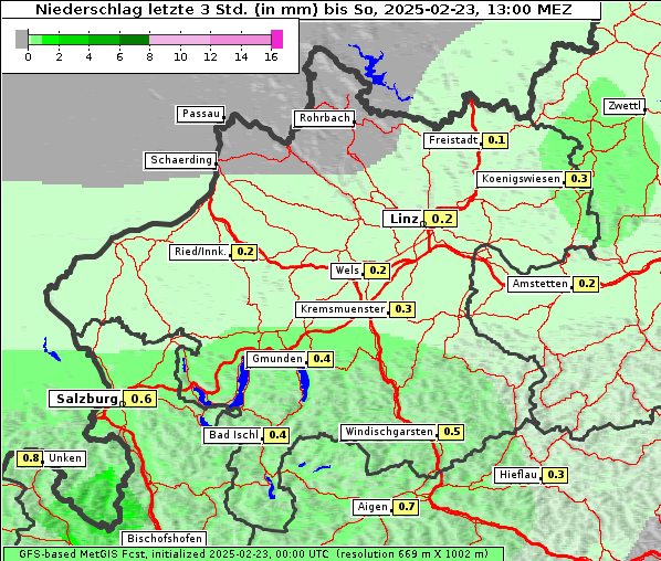 Niederschlag, 23. 2. 2025