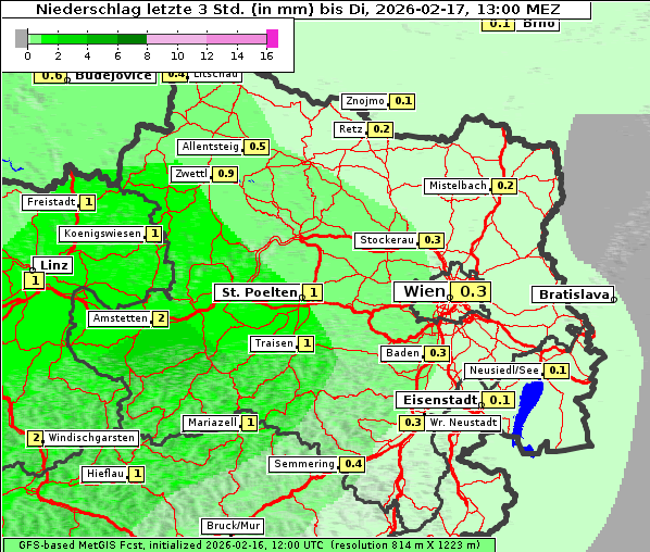 Niederschlag, 17. 2. 2026