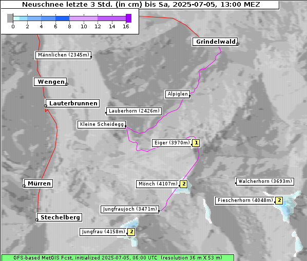 Neuschnee, 5. 7. 2025