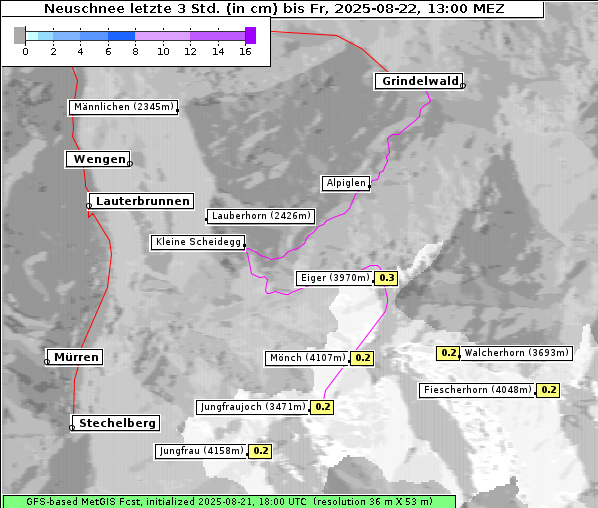 Neuschnee, 22. 8. 2025