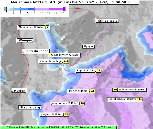 Neuschnee, 2. 11. 2025