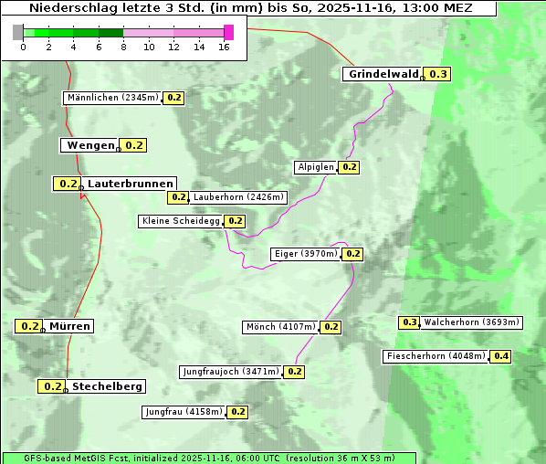 Niederschlag, 16. 11. 2025