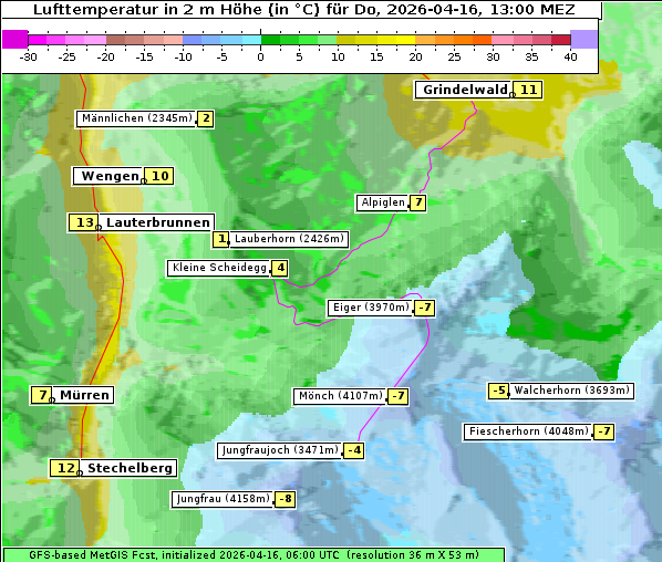 Temperatur, 16. 4. 2026