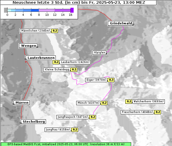 Neuschnee, 23. 5. 2025