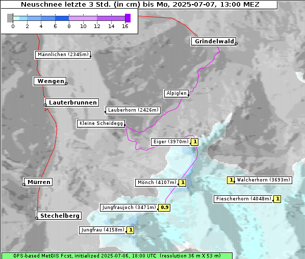 Neuschnee, 7. 7. 2025