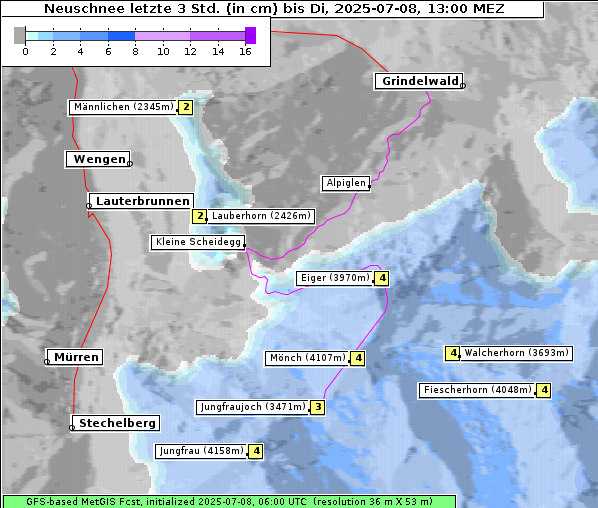 Neuschnee, 8. 7. 2025