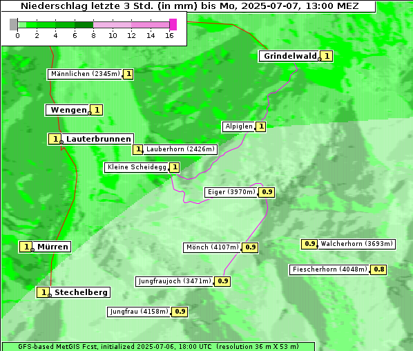 Niederschlag, 7. 7. 2025