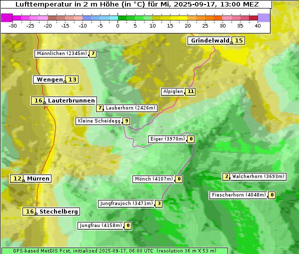 Temperatur, 17. 9. 2025