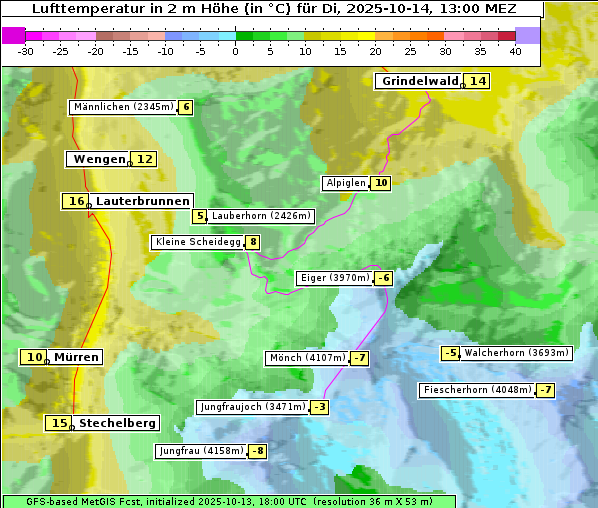 Temperatur, 14. 10. 2025