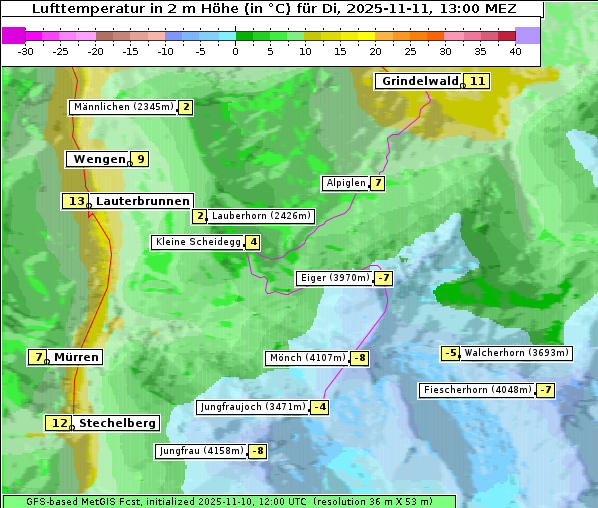 Temperatur, 11. 11. 2025