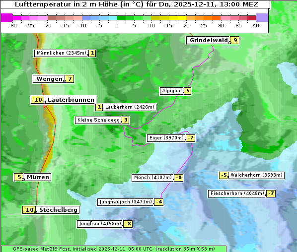 Temperatur, 11. 12. 2025