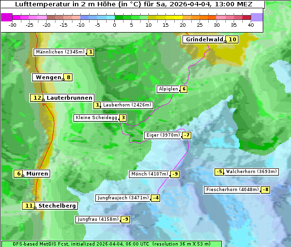 Temperatur, 4. 4. 2026
