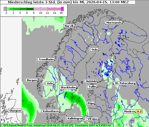 Niederschlag, 15. 4. 2026