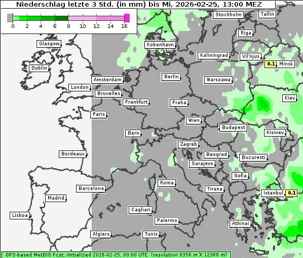 Niederschlag, 25. 2. 2026