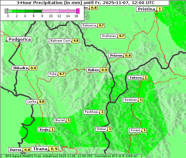 Niederschlag, 7. 11. 2025