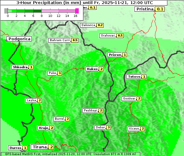 Niederschlag, 21. 11. 2025