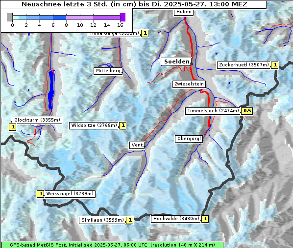 Neuschnee, 27. 5. 2025