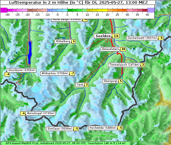 Temperatur, 27. 5. 2025