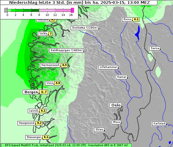 Niederschlag, 15. 3. 2025