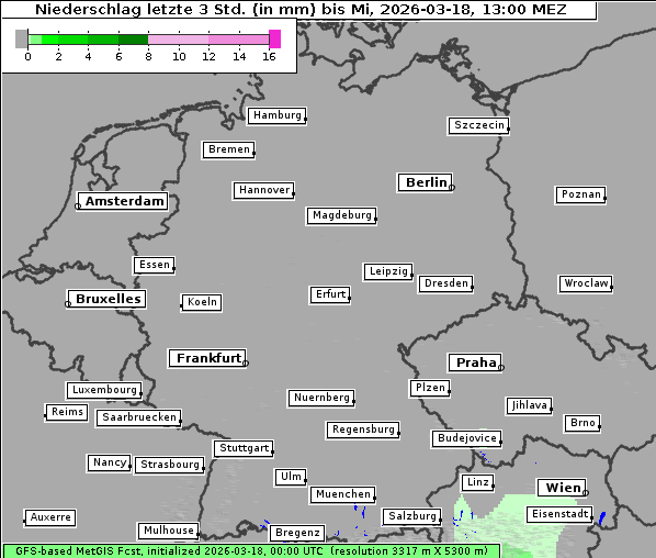 Niederschlag, 18. 3. 2026