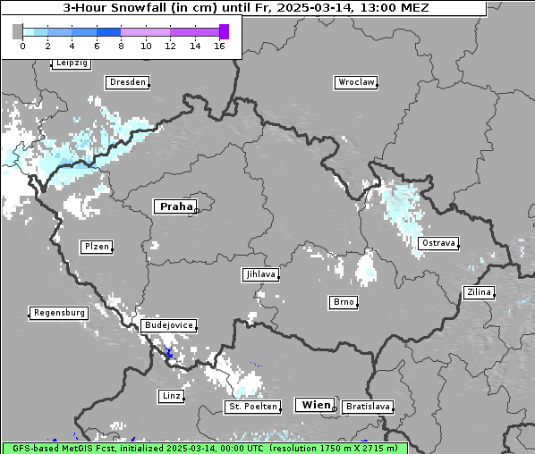 Neuschnee, 14. 3. 2025