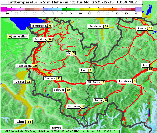 Temperatur, 15. 12. 2025