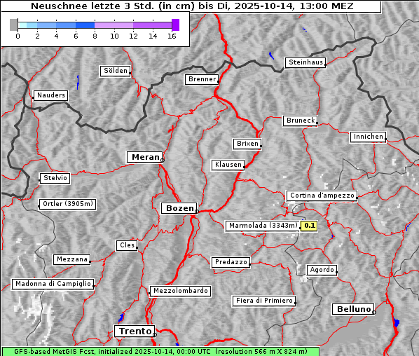 Neuschnee, 14. 10. 2025