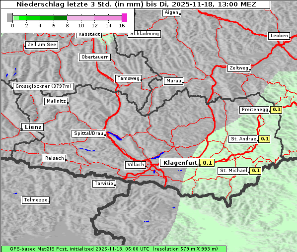 Niederschlag, 18. 11. 2025