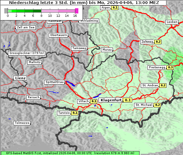 Niederschlag, 6. 4. 2026