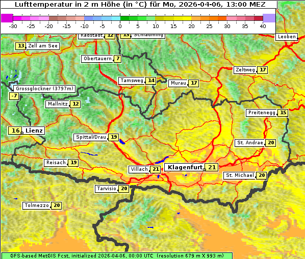 Temperatur, 6. 4. 2026