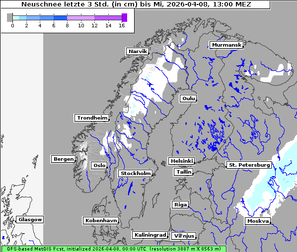 Neuschnee, 8. 4. 2026