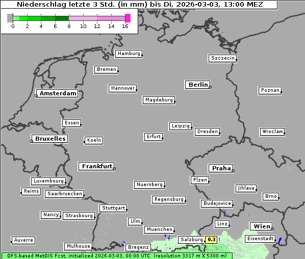 Niederschlag, 3. 3. 2026
