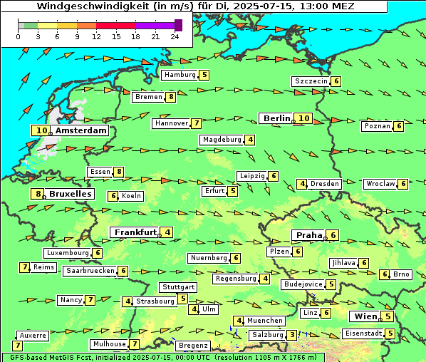 Wind, 15. 7. 2025