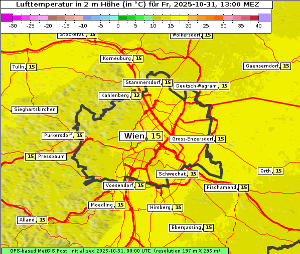 Temperatur, 31. 10. 2025