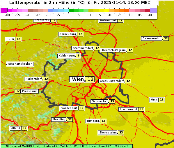 Temperatur, 14. 11. 2025
