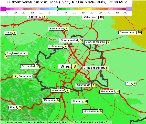 Temperatur, 2. 4. 2026