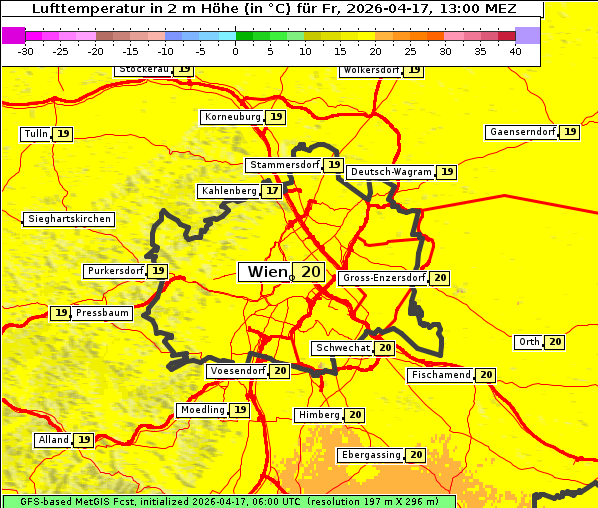 Temperatur, 17. 4. 2026