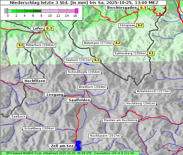 Niederschlag, 25. 10. 2025