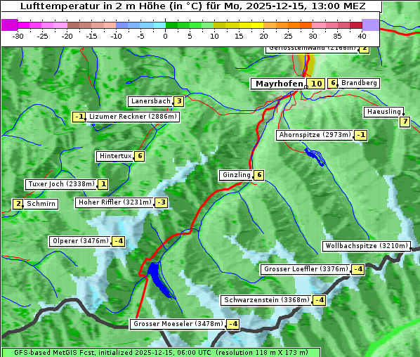 Temperatur, 15. 12. 2025