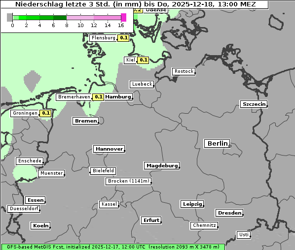 Niederschlag, 18. 12. 2025