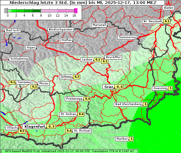 Niederschlag, 17. 12. 2025