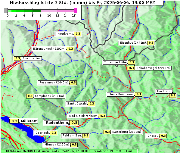 Niederschlag, 6. 6. 2025