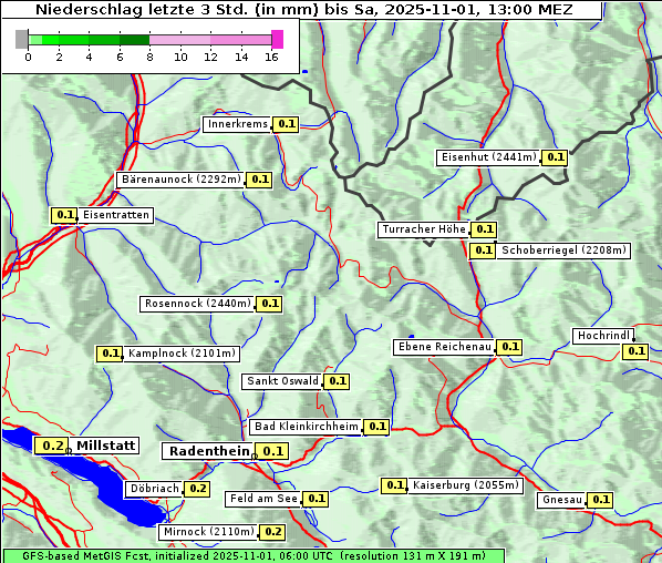 Niederschlag, 1. 11. 2025
