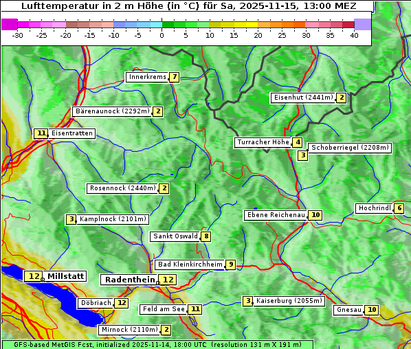 Temperatur, 15. 11. 2025