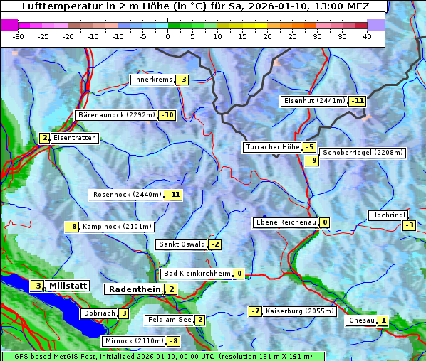 Temperatur, 10. 1. 2026