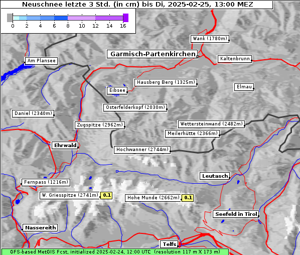 Neuschnee, 25. 2. 2025