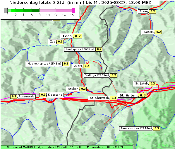 Niederschlag, 27. 8. 2025