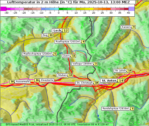 Temperatur, 13. 10. 2025
